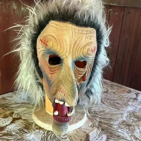 Vintage Topstone Mask Old Man Witch Ghoul Halloween Horror USA Danbury, CT 70s - Picture 2 of 8